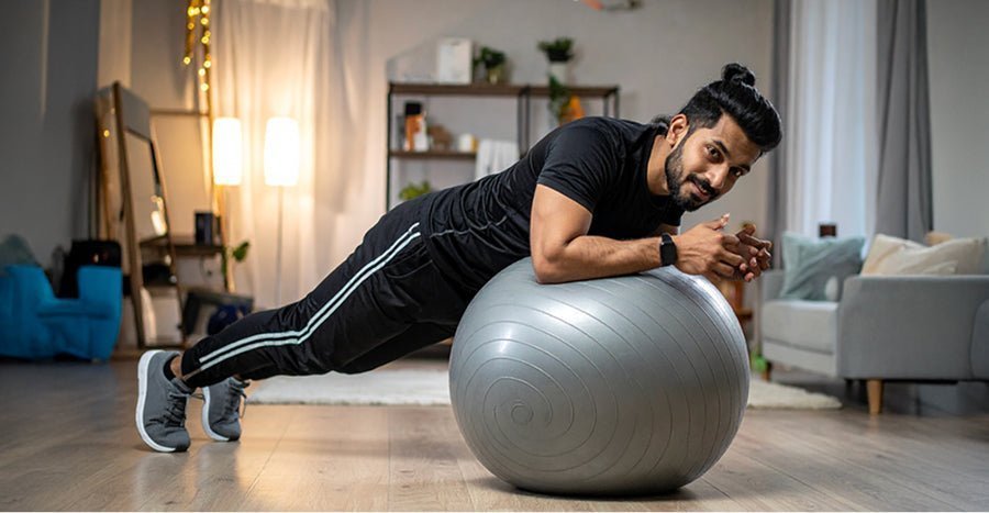 Silver exercise stability ball for retrolisthesis neck recovery