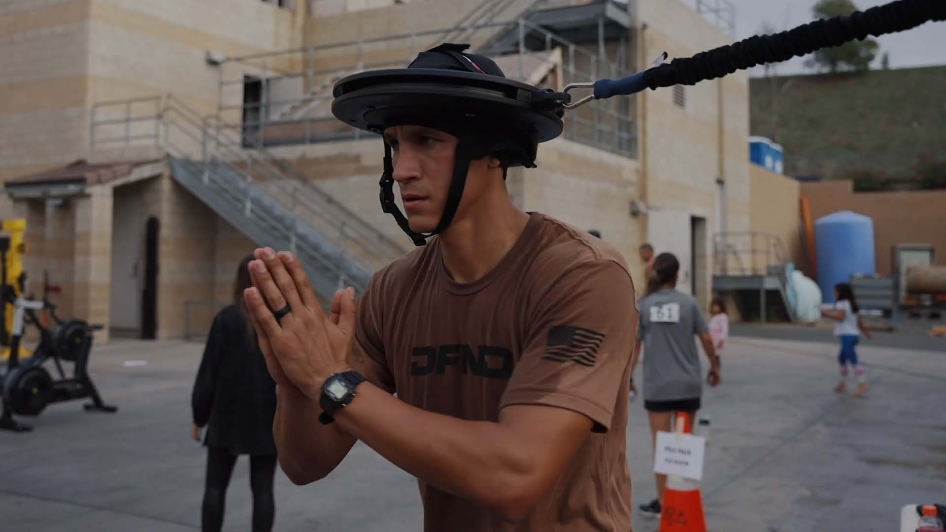 Tactical Athlete using Iron Neck