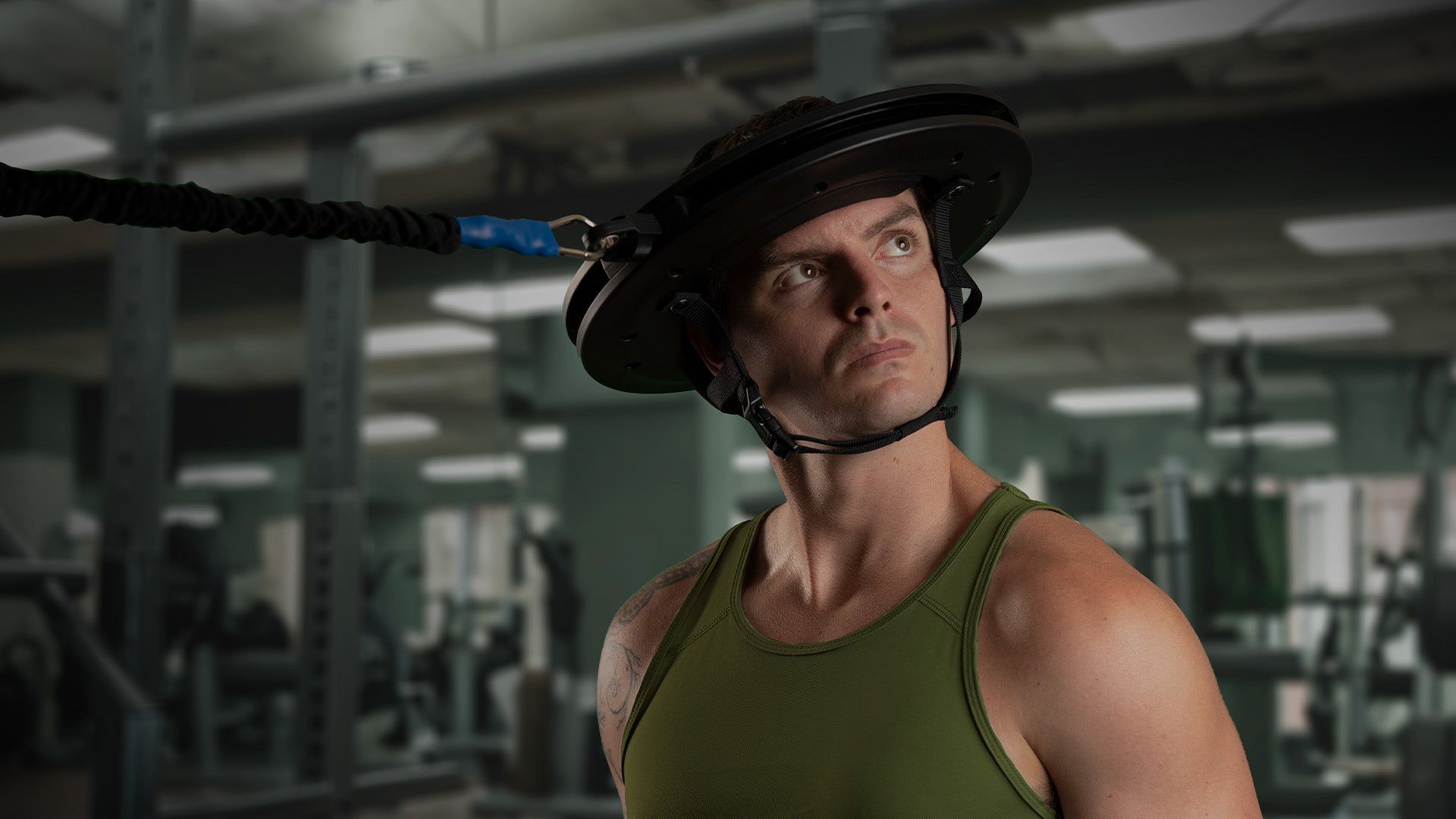 Tactical Athlete Using Iron Neck
