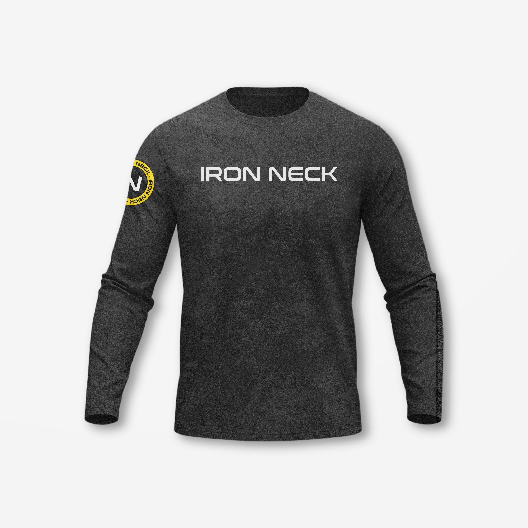 Built Not Born LS BJJ Rash Guard - Black Apparel Iron Neck