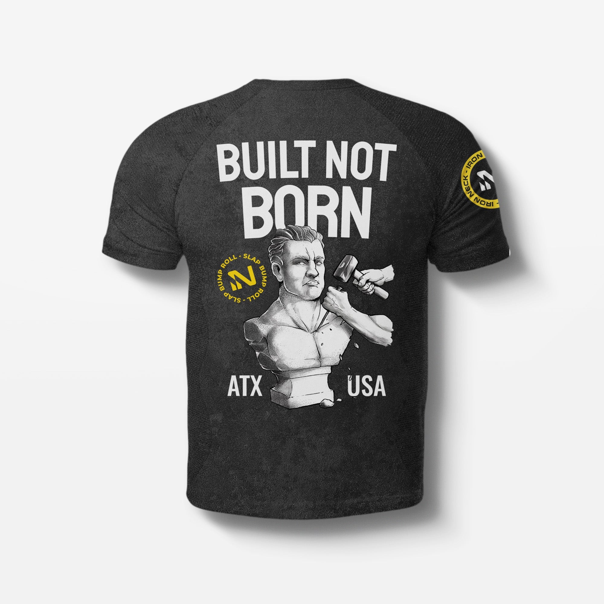 Built Not Born SS BJJ Rash Guard - Black Apparel Iron Neck