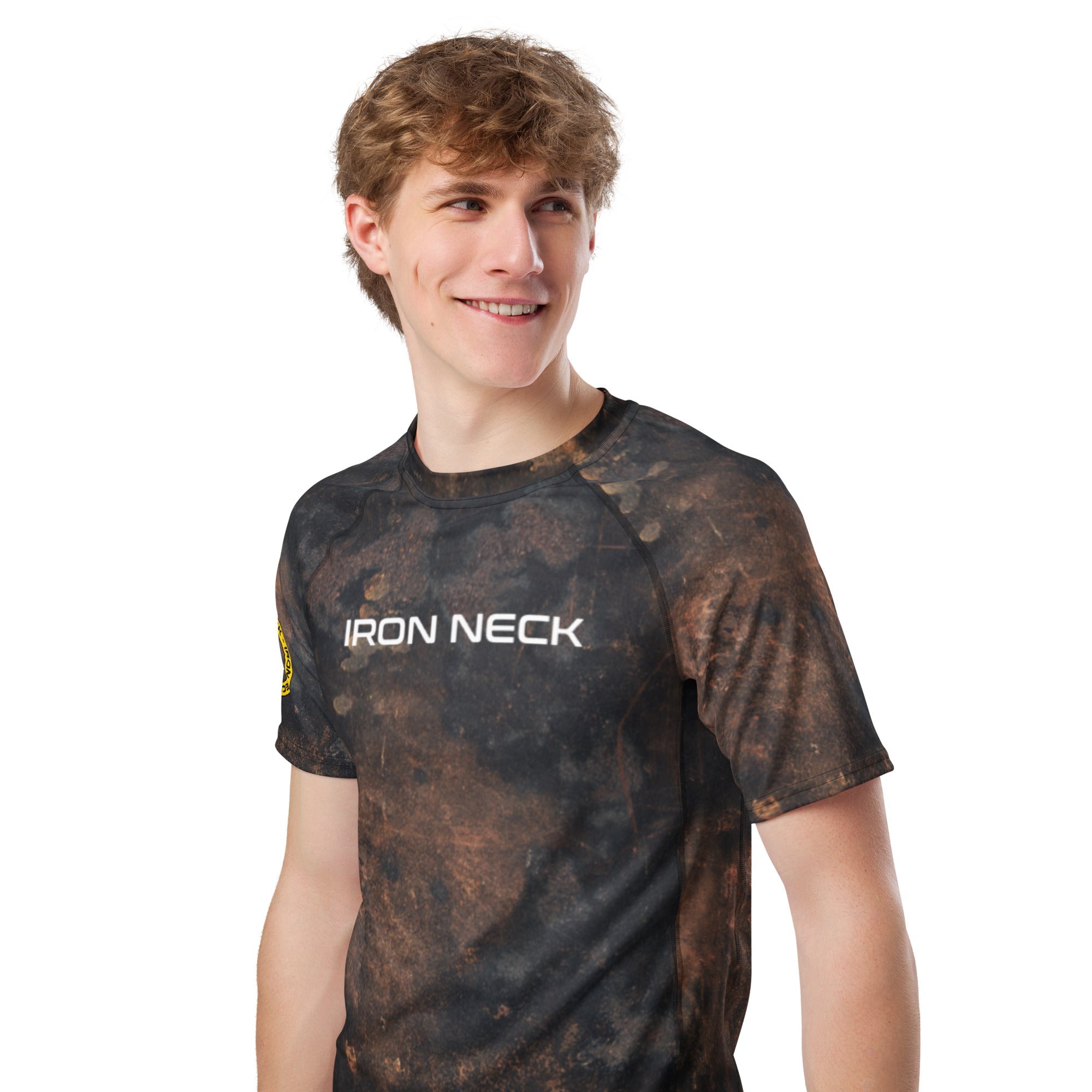 Built Not Born SS BJJ Rash Guard - Grunge Apparel Iron Neck