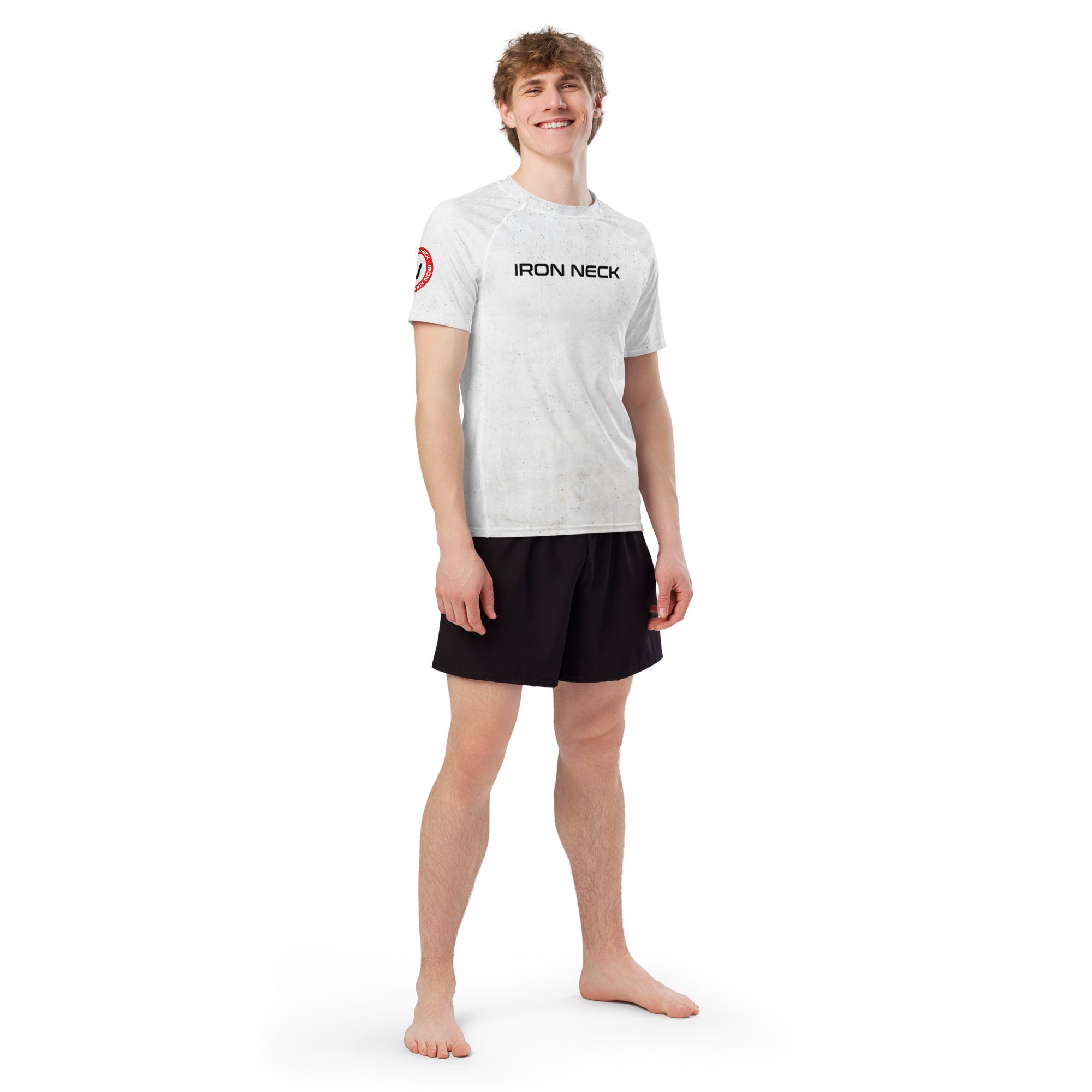 Choke The Ego SS BJJ Rash Guard - White Apparel Iron Neck 2XS