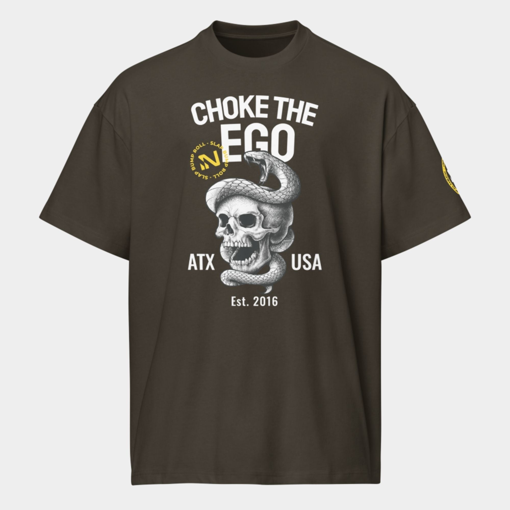 'Choke The Ego' Box Tee - Vintage Black