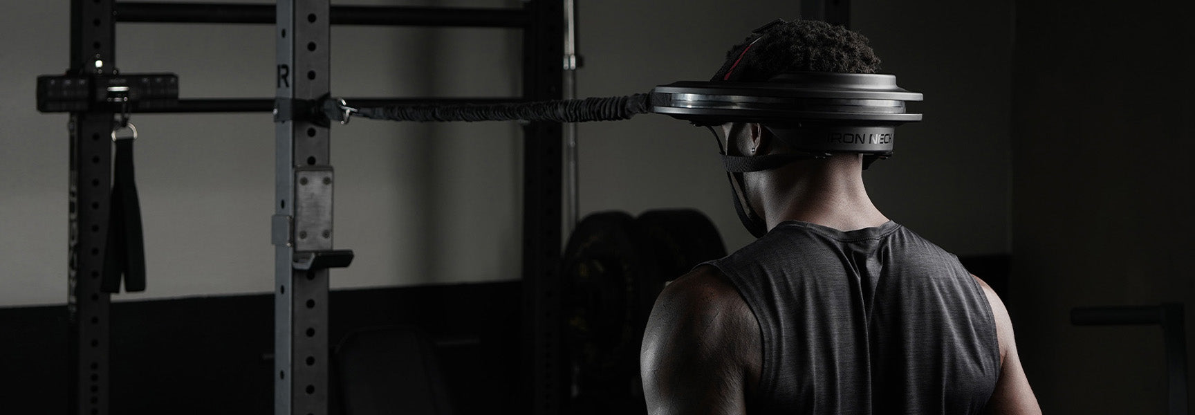 Iron Neckbeing used in a gym