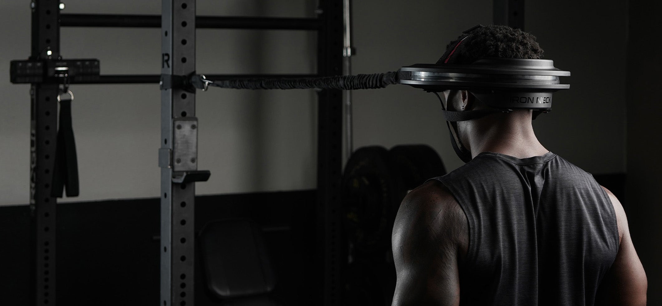 Person using Iron Neck in the gym