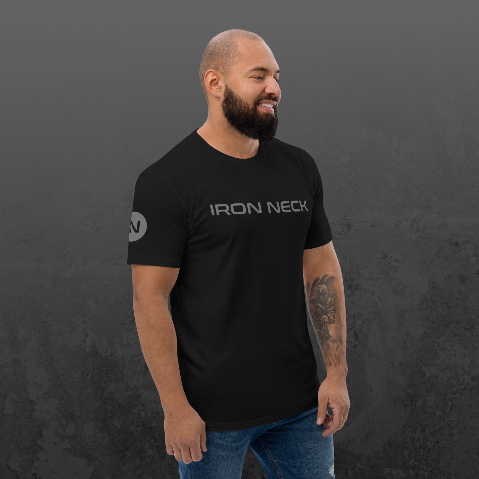 IN Core SS Tee Shirt - Black Apparel Iron Neck
