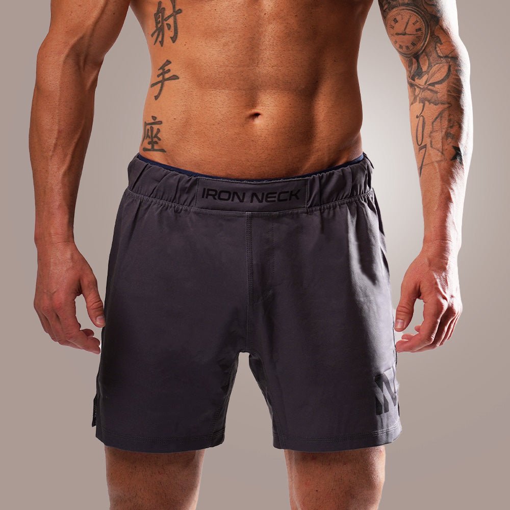 Commando™ 5" Inseam Training Shorts - Grey Apparel Iron Neck   